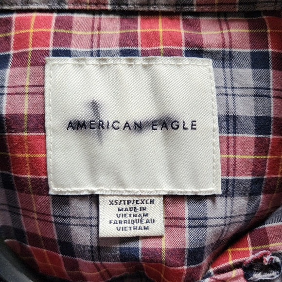 American Eagle Plaid Button Up Shirt - Picture 3 of 4